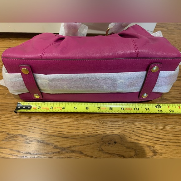 Coach Satchel Purse with removable shoulder strap. NWT 12x6x4-1/2 Magenta - Picture 4 of 14